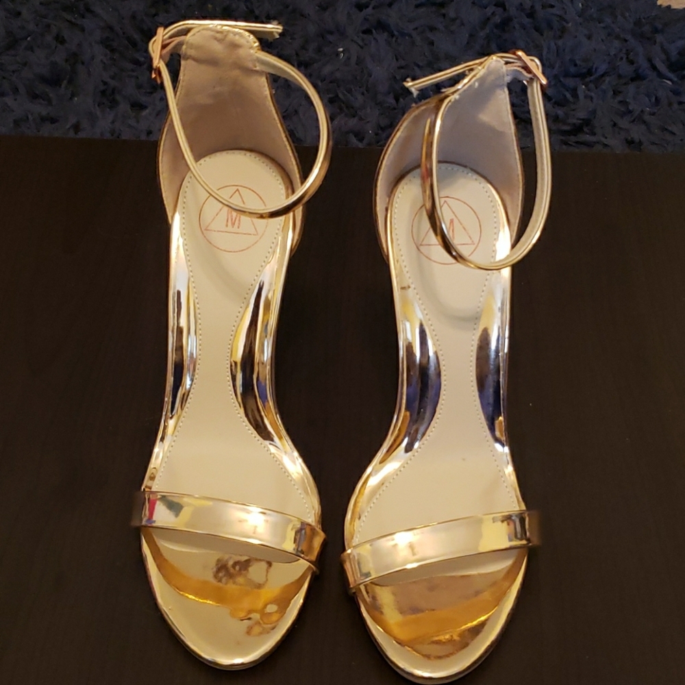 Rose Gold Patent leather Heels
